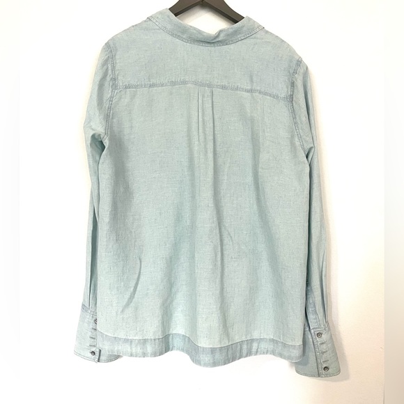 Free People Ready or Not Chambray Top Rumi Wash - Size Large 🇺🇸 - Picture 7 of 8